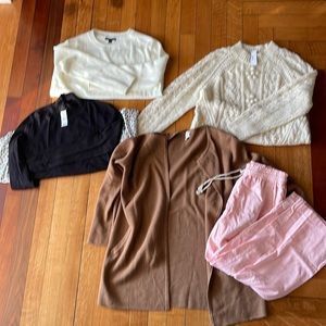 Bundle of preppy clothing: J Crew, Banana Republic and the Loft